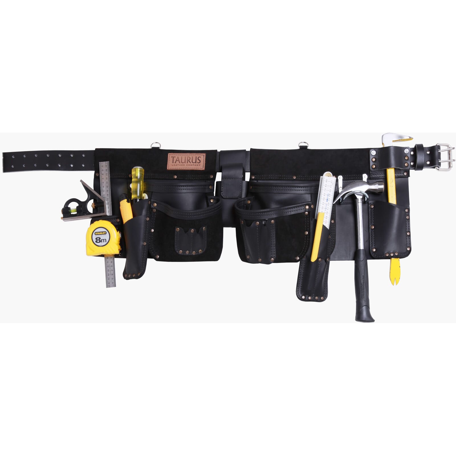 Taurus Tough Full Leather Super Yankee Toolbelt Apron L/H Black 1 Taurus Tough Full Leather Super Yankee Toolbelt Apron L/H Black