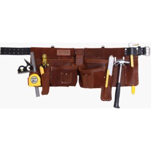 Taurus Tough Full Leather Super Yankee Toolbelt Apron L/H Brown
