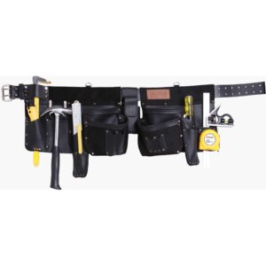 Taurus Tough Full Leather Super Yankee Toolbelt Apron R/H Black