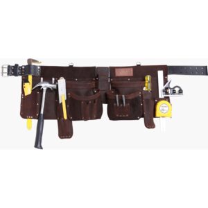 Taurus Tough Full Leather Super Yankee Toolbelt Apron R/H Brown
