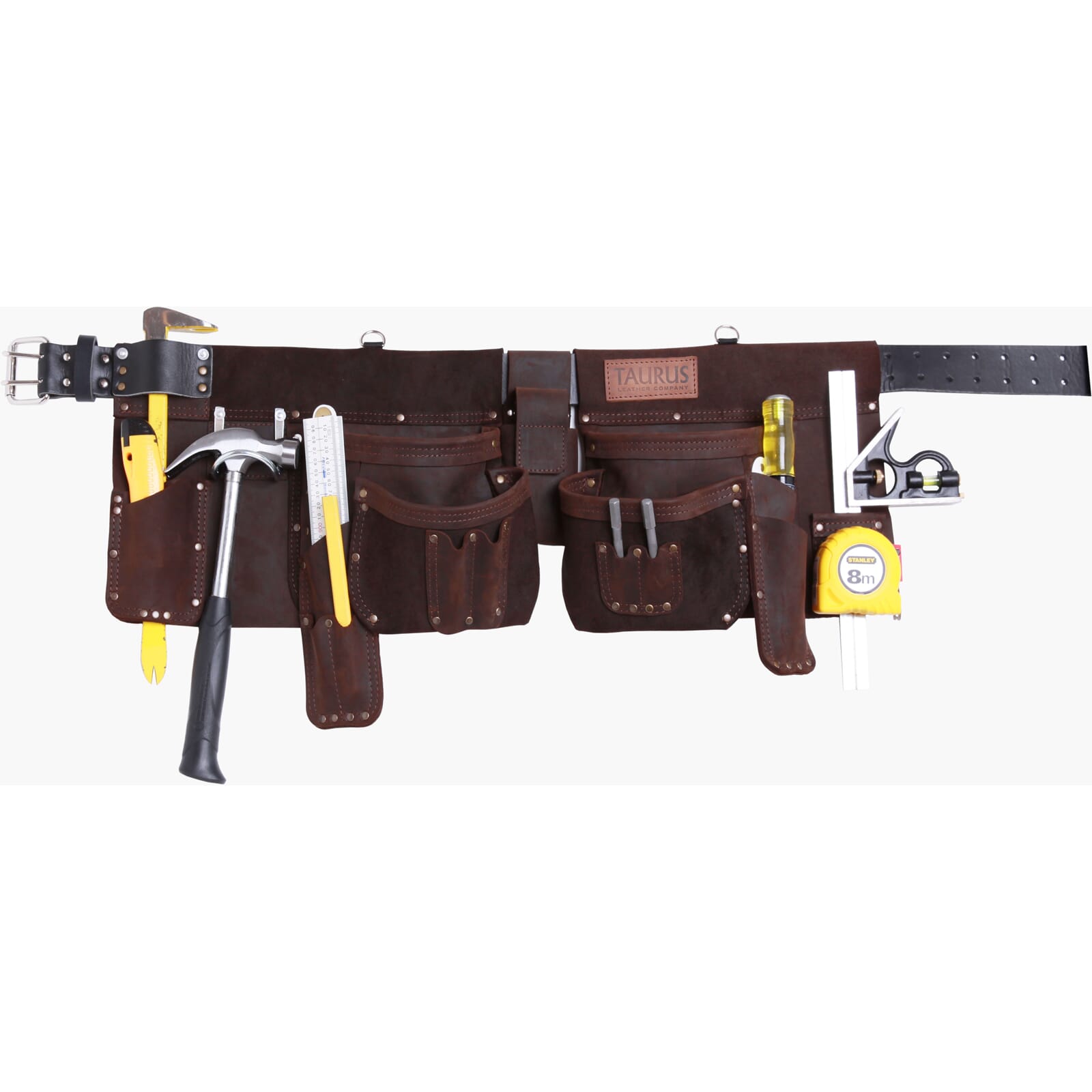 Taurus Tough Full Leather Super Yankee Toolbelt Apron R/H Brown 1 Taurus Tough Full Leather Super Yankee Toolbelt Apron R/H Brown