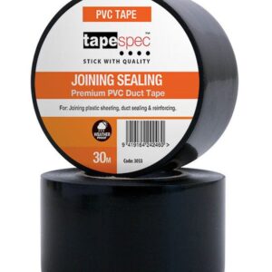 Tapespec Plastic PVC Building/Silage Tape - Black 96mm x 30m