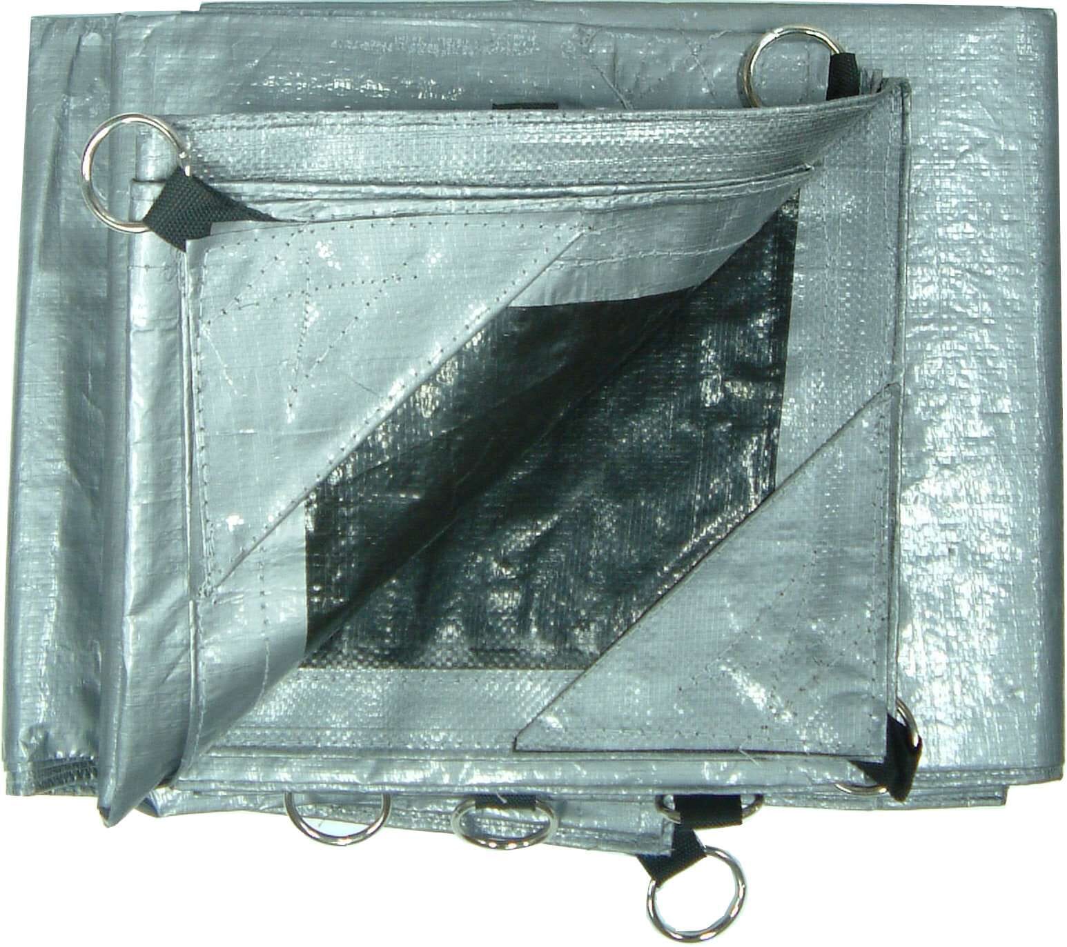 Xcel Tarpaulin - Heavy Duty Silver with O-Ring Eyelets 3.6m x 5m 1 Xcel Tarpaulin - Heavy Duty Silver with O-Ring Eyelets 3.6m x 5m