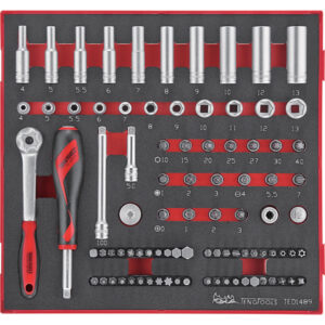 Teng 89pc 1/4in Dr. Skt & Acc Set 4-13mm - TED-Tray