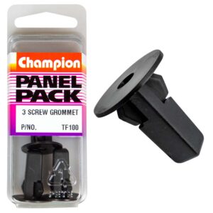 Champion Screw Grommet Black 22mm(L)8x8mm(Hole)20mm(HD) 3pk