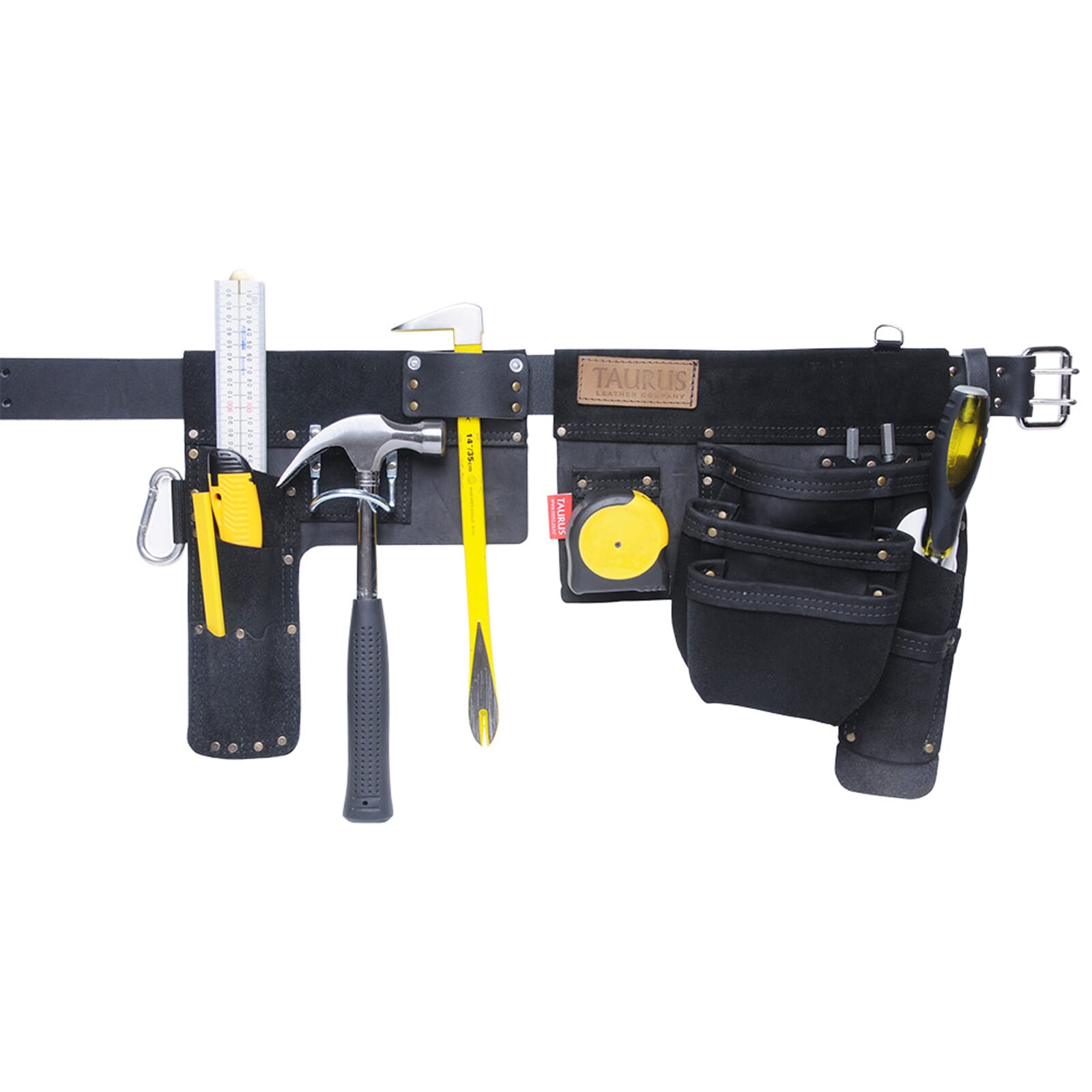 Taurus Tough Full Leather Hipster Split Toolbelt Apron L/H Black 1 Taurus Tough Full Leather Hipster Split Toolbelt Apron L/H Black