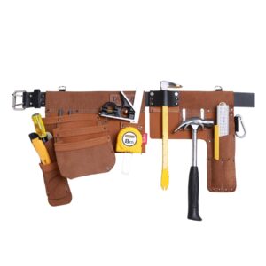 Taurus Tough Full Leather Hipster Toolbelt Apron R/H Barley
