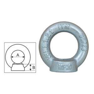 ITM Shouldered Eyenut w/ Metric Thread Din 582-16mm-0.7T