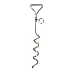 Taurus Tie Out Stake 9mm X 430mm Chrome Plated