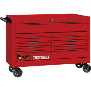 Teng Pro35 53in Roller Cabinet 9 Drawers Red