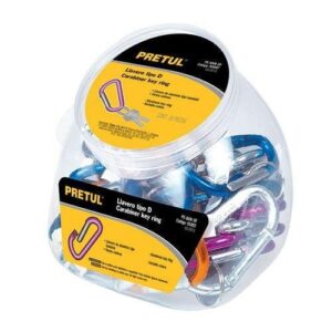 Pretul Keyring Counter Tub - Karabiner Alloy with Keyring 30-pce
