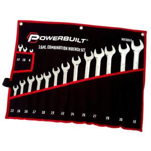 16pc Metric Ring and Open-End Spanner Set – mirror polished