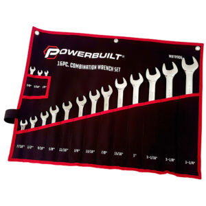 16pc Imperial Ring and Open-End Spanner Set – mirror polished