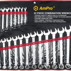 AmPro Combination Wrench Set 6-32mm 23pc