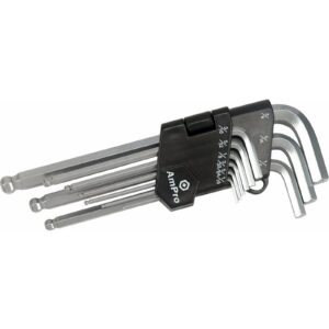 Ampro Ballpoint Hex Key Set Long 9pc 1/16"-3/8"